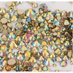 Strasuri din cristale pentru make-up, model Gold SM004 Green Gold Reflex